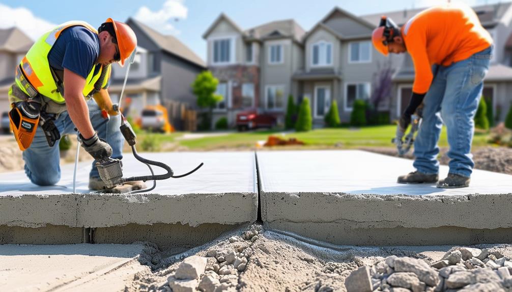 leveling sunken concrete slabs
